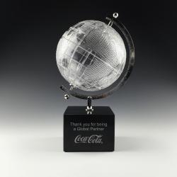 ITALIAN CRYSTAL GLOBE ON BASE